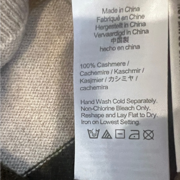 NWT J.Crew 100% Cashmere Striped Sweater Large Multicolor Crewneck - Picture 6 of 6